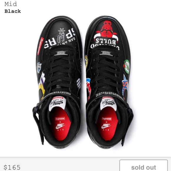 NBA x Nike x Supreme Air Force one mid size 9 - Picture 4 of 4